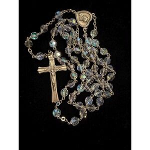 Crystal & Sterling Silver Rosary Beads